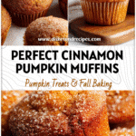 Warm cinnamon sugar pumpkin muffins made with pumpkin puree and sprinkled with sugar topping.
